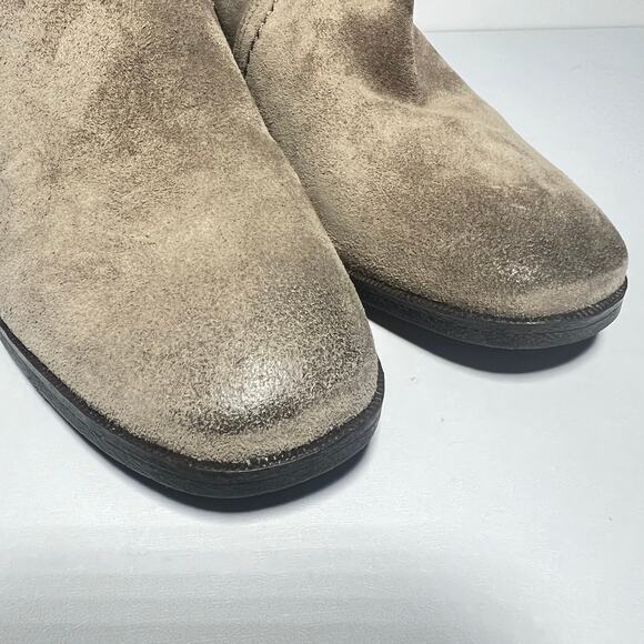 Nine West Zip Boots NW Seastars Boho Taupe Gray Leather New in Box Size 9.5 - Picture 6 of 14